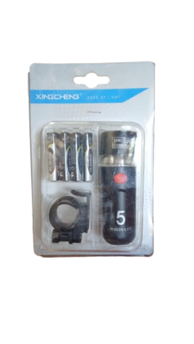 BIKE FRONT LIGHT W/5LED BLACK