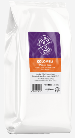 The Coffee Bean & Tea Leaf - Colombia Medium Roast (Whole Bean, 12 x 1 lb)