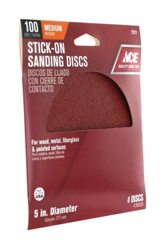 SANDDISC 5" STIK-ON 100GR 4PK