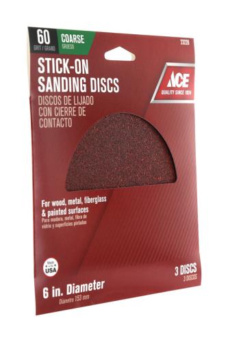 SANDDISC 6" STIK-ON60GR 3PK