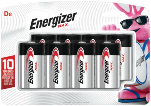 ENERGZR MAX BATT D CD8