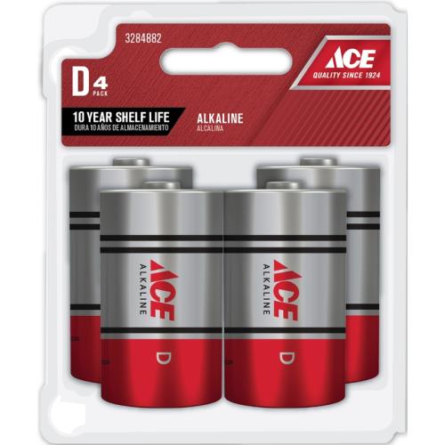 BATTERY ALKALINE D CD4 ACE
