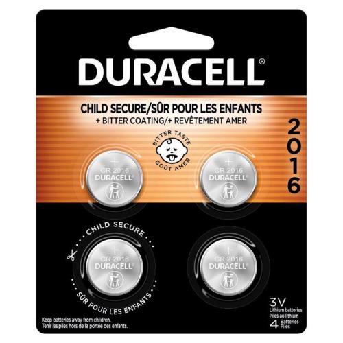 DURACELL LITH CR2016 4PK
