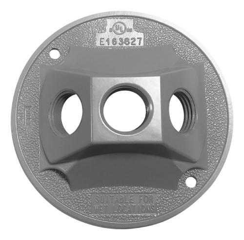 ROUND COVER 3HOLE GRAY