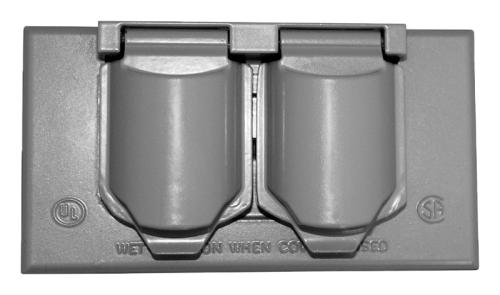 DUPLX RECPTCLE COVER GRY