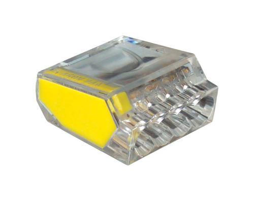 CONNECTOR 4PORT YELLOW 10PK