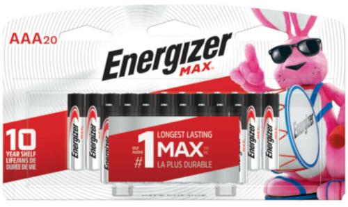 BATTRY AAA 20PK ENERGIZR