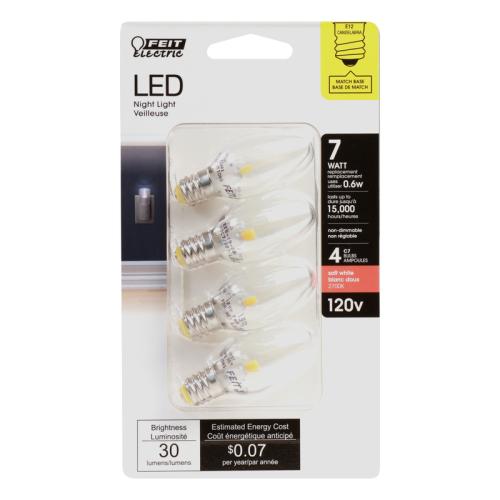 BULB LED C11E12 WW.5W4PK