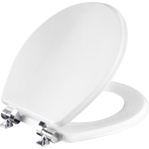 TOILET SEAT RND WOOD WH