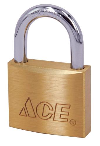 PADLOCK BRASS 1-1/8" AC