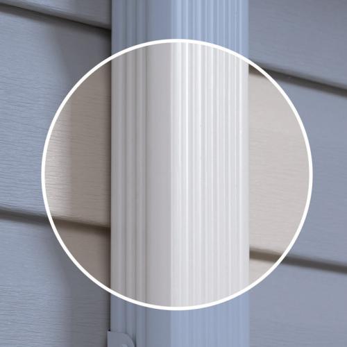 GUTTER DOWNSPOUT K ALUM2X3X10WH