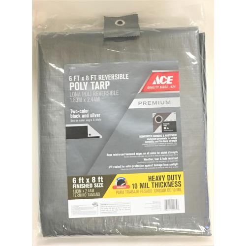 TARP SILVER/BLACK 6X8