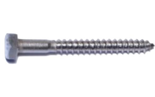 Midwest 50629 1/4 x 2-1/2 Stainless Steel Hex Lag Screws