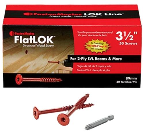 FastenMaster FMFL312-50 - 3-1/2" FLATLOK STRUCTURAL WOOD SCREW 50/CT