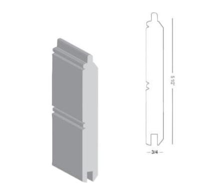 Lifespan 1 X 6 - 12' Tongue & Groove Solid Select Edge & Centerbead Primed Wainscot / Roofer