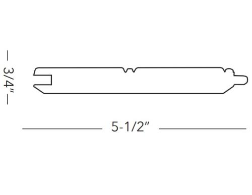 1 X 6 X 16' Edge & Center Bead / WP4 Beveled Edge Primed Poplar