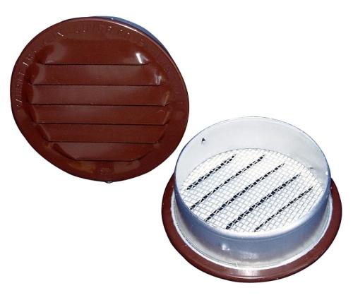 Maurice Franklin RLB-100 Series 1 RLB-100 Louver, 1.219 in L, 1.219 in W, Round, Aluminum, Brown