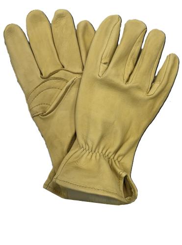 Roper glove with reinforced palm patch and elastic back, from tannery run light and light-medium weight Deerskin. Size 7