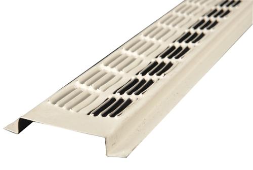 Lomanco 105W Soffit Vent, 8 ft L, 2-3/4 in W, Aluminum, White