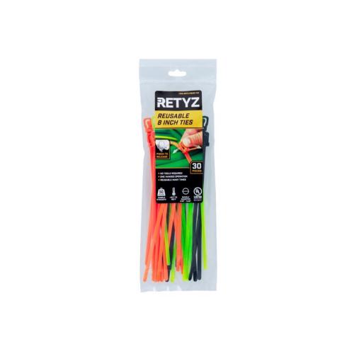 RETYZ RTZ-MBA01-MA EveryTie 8 in. L Assorted Cable Tie 30 pk