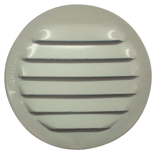 Maurice Franklin RLW-100 3 Mini Louver with Insect Screen, 3.53 in W, Round, Aluminum, White