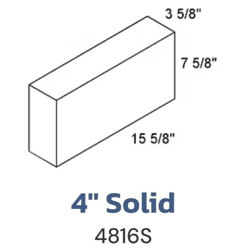 Oneonta Block 4816S - 4" X 8" X 16" Grey Solid Block (144/Cube)