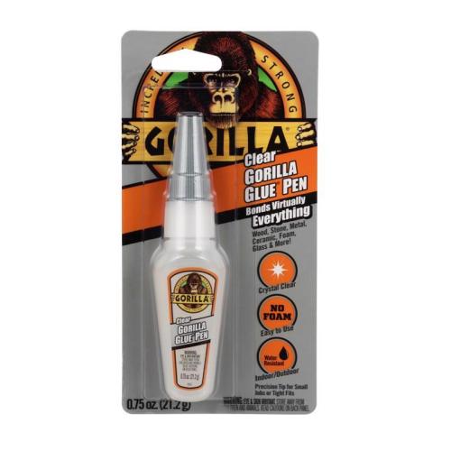 Gorilla 102175 Glue, Crystal Clear, 0.75 oz Pen