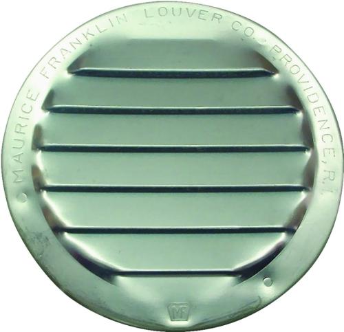 Maurice Franklin RL-100 Series 6 RL-100 Louver, 6.688 in L, 6.688 in W, Round, Aluminum, Mill