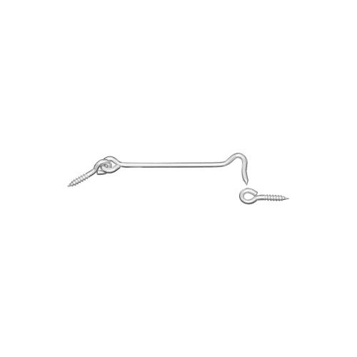 National Hardware V2000 Series N226-381 Hook and Eye, 6 in L Dimensions, Steel, Zinc