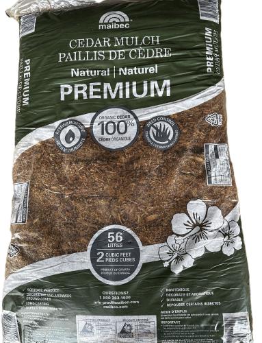 Maibec Natural Cedar Mulch 2 Cubic Feet Bag