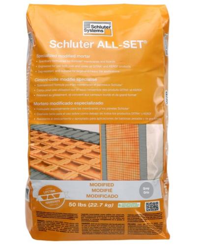 Schluter SETA50G ALL-SET Specialized Modified Thin-set Mortar Grey 50LB