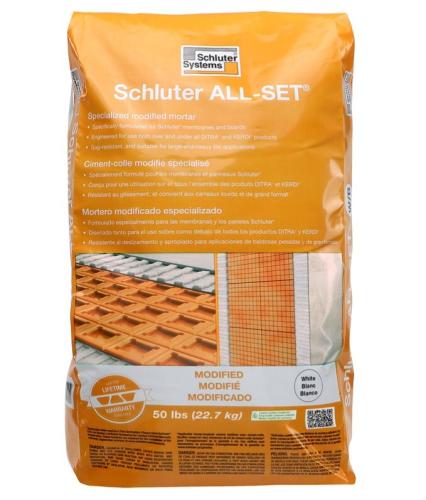 Schluter SETA50W ALL-SET Specialized Modified Thin-set Mortar White 50LB