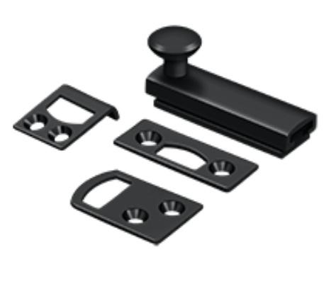 DELTANA 2" SURFACE BOLT BLACK
