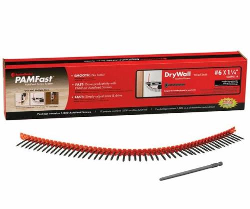 FastenMaster SD-28-GCBP6114 PAMFast No. 6 X 1-1/4 in. L Phillips Coarse Collated Drywall Screws 1000 pk