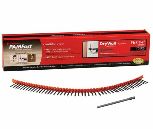 FastenMaster SD-28-GCBP6158 PAMFast No. 6 X 1-5/8 in. L Phillips Coarse Collated Drywall Screws 1000 pk