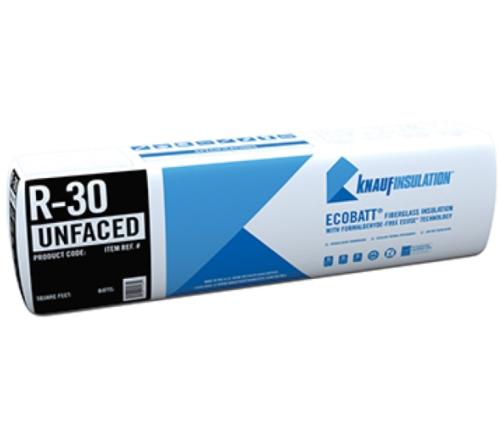 Knauf R30 Unfaced 10" X 16"- 48" 69.33SF 13 Batts Per Bundle