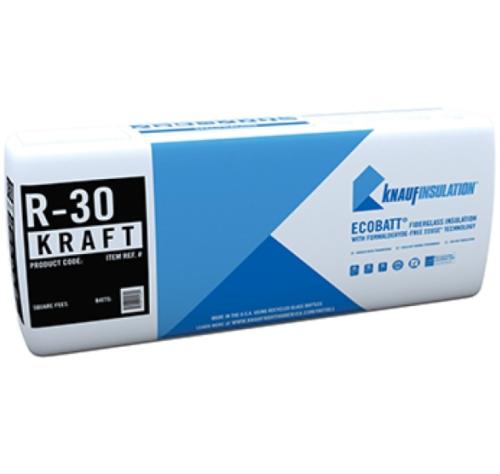 Knauf 5001489 R30 Kraft 10" X 24"- 48" 88SF 11 Batts Per Bundle