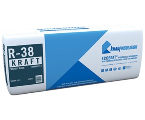 Knauf 5001491 R38 Kraft 12" X 24"- 48" 64SF 8 Batts Per Bundle