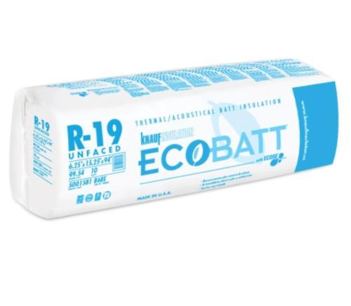 Knauf 5001581 R19 Unfaced 6¼"X15¼"-94" 99.55SF ~B68E~ 10 Batts Per Bundle