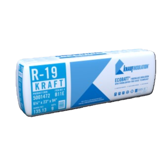 Knauf R19 Kraft 6¼" X 23" - 94"  135.13SF - 9 Batts Per Bundle