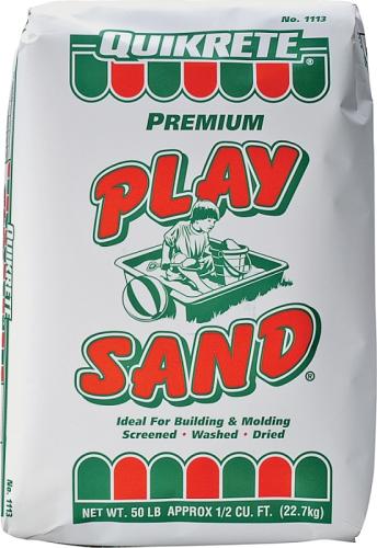Quikrete 1113-51 Play Sand, Solid, White/Tan, 50 lb Bag (56/)