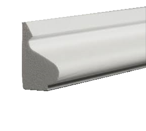 Versatex PVCBASECAP PVC Base Cap Moulding 11/16" X 1-1/8" 16FT