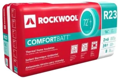 Rockwool RXCB551525 R23 5½" X 15¼" - 48" 39.8SF ComfortBatt Unfaced (8 Batts Per Bundle)