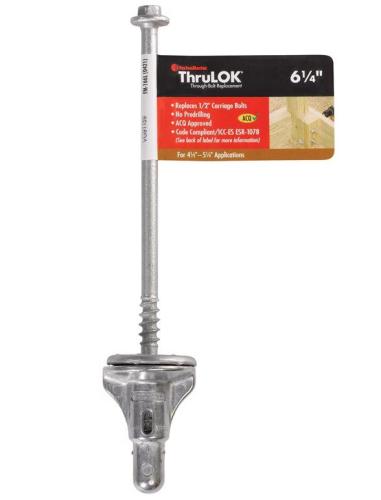 FastenMaster FMTHR614-INDY ThruLOK 1/2 in. X 6-1/4 in. L Hex Galvanized Steel Lag Screw 1 pk