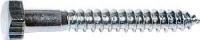 Midwest Fastener 01286 Lag Screw, 1/4 in Thread, 1-1/4 in OAL, Zinc