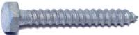 Midwest Fastener 05557 Lag Screw, 1/4-10 Thread, 2 in OAL, 2 Grade, Galvanized Steel, SAE Measuring