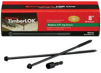 FastenMaster FMTLOK08-50A TimberLok 8 in. L Hex E-Coat Coarse Structural Wood Screws 50 pk