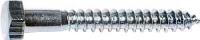 Midwest Fastener 01295 Lag Screw, 1/4-10 Thread, 5 in OAL, 2 Grade, Steel, Zinc, SAE Measuring