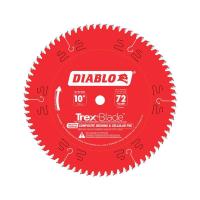 Diablo D1072CD Circular Saw Blade, 10 in Dia, 5/8 in Arbor, 72-Teeth, Carbide Cutting Edge