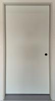 Jeld-Wen 3/0X6/8 B1 [GL-100] FLUSH STEEL LHIS 4-9/16" FJP JAMB, SGL BORE, ZINC HINGES, ALUM MILL SILL, FJP BRICKMOULD CASING APPLIED